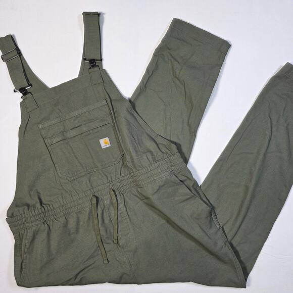Carhartt Pants - Carhartt Olive Green Women's Cotton Overalls
